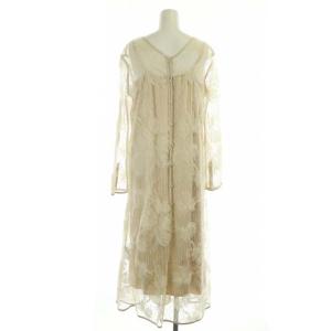 Ameri VINTAGE 2WAY FAIRY LACE DRESS ワンピース ロング レース 長袖 インナー付き S アイボリー