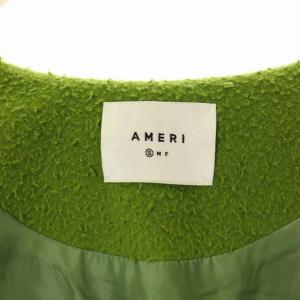 Ameri VINTAGE 21AW ELEPHANT COLLAR NAPPING COAT ロングコート アウター ノーカラー ウール S 緑 グリーン