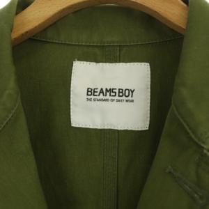 BEAMS BOY ショップコート スプリングコート ロング ライトグリーン