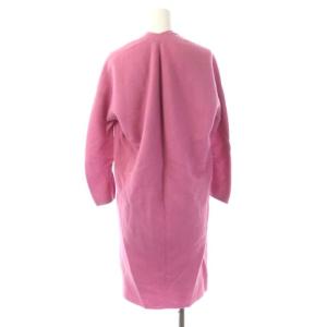 SYBILLA ニットワンピース ウール 長袖 ストレート 膝丈 Vネック M ピンク