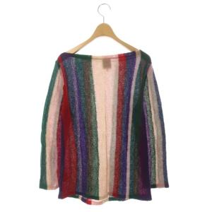 SYBILLA ニット モヘヤ カットソー 長袖 プルオーバー ストライプ ボートネック M マルチカラー