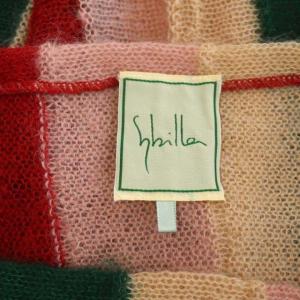 SYBILLA ニット モヘヤ カットソー 長袖 プルオーバー ストライプ ボートネック M マルチカラー