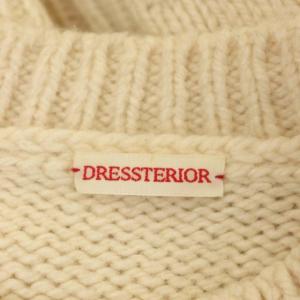 DRESSTERIOR ウール 長袖ニット セーター 長袖 ラグランスリーブ アイボリー