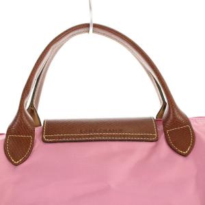 Longchamp ルプリアージュ トートバッグ ハンドバッグ 切替 ピンク 茶色 ブラウン