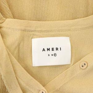 Ameri VINTAGE 21SS SHEER SLEEVE KNIT CARDIGAN カーディガン F ベージュ