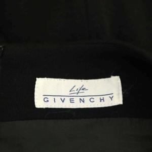 GIVENCHY ワンピース ウール ノースリーブ セミフレア 膝丈 9 黒 ブラック