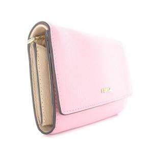 FURLA バビロン 二つ折り 財布 レザー ロゴ ピンク