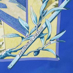 HERMES PROMENADE All PAYS DE CEZANNE スカーフ カレ90 シルク ブルー