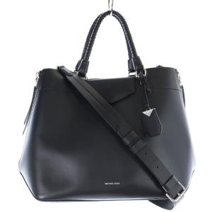 ショルダーバッグ ハンドバッグ 2way レザー ロゴ 黒 ブラック