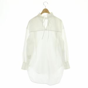 ESTNATION 21AW フリルボリュームブラウス プルオーバー 長袖 リボン 38 白 ホワイト