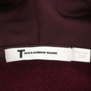 alexanderwang T パーカー フード 長袖 クロップド プルオーバー XS ボルドー