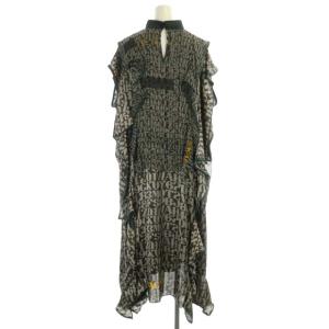 sacai ALEXABDERGIRARD タイポグラフィワンピース フレア 総柄