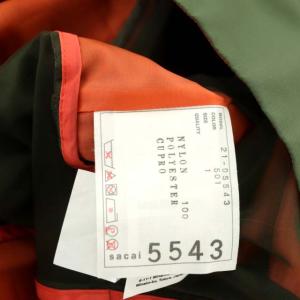 sacai シースルー切り替えワンピース 1 カーキ オレンジ