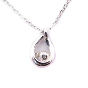 4℃ ネックレス ドロップ ストーン 925 SV シルバー