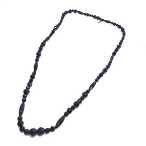ボールミックスストーンネックレス 黒 ブラック
