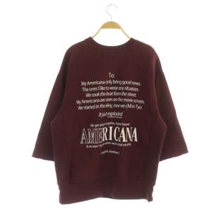 AMERICANA 21AW アパルトモン別注 Halfsleeve Logo Sweat ロゴ スウェット トレーナー 長袖 プルオーバー 裏起毛