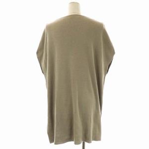 L'Appartement F/S Tunic ニット セーター チュニック ボートネック フレンチスリーブ プルオーバー シルク混 グレージュ