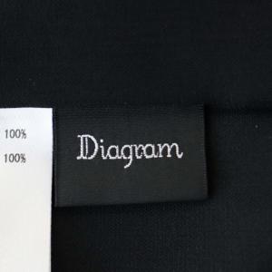 Diagram GRACE CONTINENTAL 21SS バイカラーラインパンツ ワイド 総柄 36 黒 白 ブラック ホワイト
