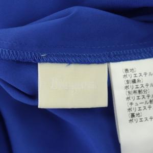 Diagram GRACE CONTINENTAL 22SS カットワークワンピース 総レース ロング ティアード フレア 半袖 スキッパー 刺繍 36 青 ブルー