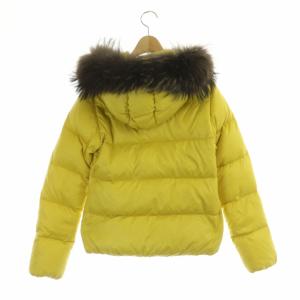 DUVETICA ADHARA ラクーンファー ダウンジャケット 中綿ジャケット アウター フード 38 黄 イエロー