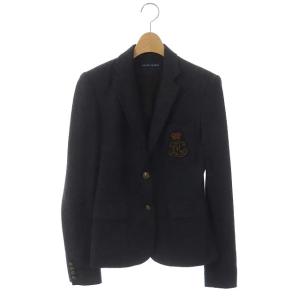 RALPH LAUREN ワッペン ウール テーラードジャケット 総裏地 4 ダークグレー