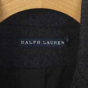 RALPH LAUREN ワッペン ウール テーラードジャケット 総裏地 4 ダークグレー