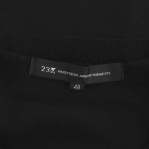 23区 vingt-trois 22AW ニットワンピース ロング 長袖 48 黒 ブラック