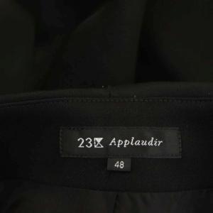23区 vingt-trois サテンリボンドレス ワンピース ロング ノースリーブ ボウタイ 48 黒 ブラック