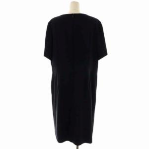 23区 vingt-trois 半袖ワンピース ロング フレア クルーネック 48 濃紺 ダークネイビー