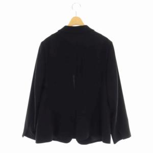 23区 vingt-trois トリアセダブルジョーゼット ジャケット テーラード 1B 背抜き 48 黒 ブラック