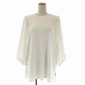 vingt-trois 21AW ハイツイストスムースボリュームスリーブカットソー 長袖 クルーネック チュニック プルオーバー