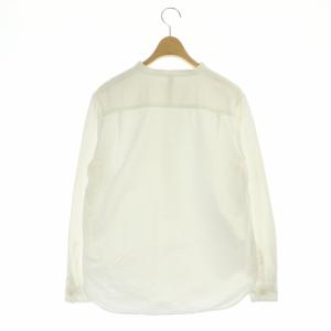 MHL. バンドカラー長袖シャツ ブラウス コットン 2 白 ホワイト