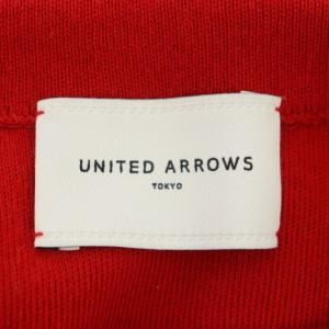 UNITED ARROWS W/P ワイド スリット ニット セーター 長袖 プルオーバー 赤 レッド