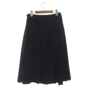 MARGARET HOWELL FOX BROTHERS ラップスカート プリーツスカート ロング 1 ブラック