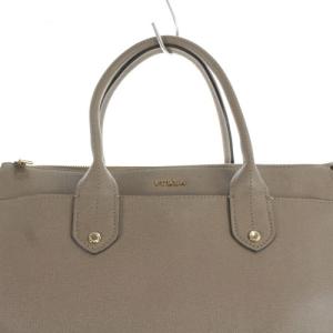 FURLA MEDITERRANEA メディテラニア ハンドバッグ トートバッグ レザー ロゴ 茶色 ブラウン
