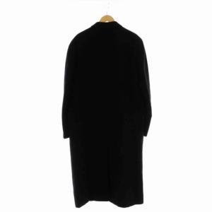 GIORGIO ARMANI ロングコート アウター チェスター 総裏地 ウール 50REG 黒 ブラック