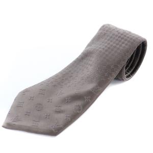 モノグラム ダミエ シルク ネクタイ 茶色 ブラウン