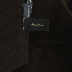 Spick&Span ミラノリブスリットパンツ ニットパンツ フレア フロントスリット ウール混 F ダークブラウン 茶