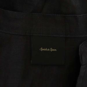 Spick&Span ×S.TAKECHI シアーワンピース リネン スリット ロング 長袖 F チャコールグレー