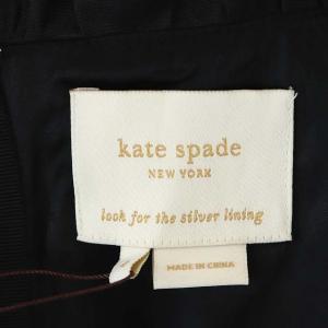 kate spade new york ノースリーブワンピース  ひざ丈 タック シルク 4 黒 ブラック