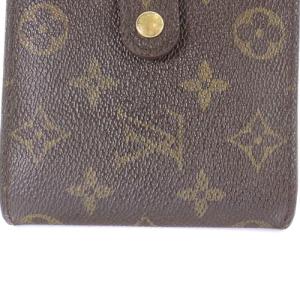 LOUIS VUITTON モノグラム コンパクトジップ 二つ折り財布 茶色 ブラウン M61667