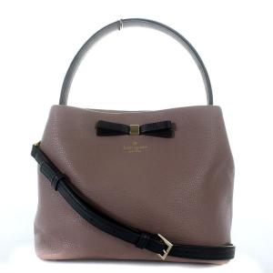 ハンドバッグ ショルダーバッグ 2way レザー リボン ピンク 黒 ブラック