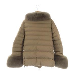 DUVETICA KERRIN ダウンジャケット スタンドカラー フォックスファー 42 カーキベージュ