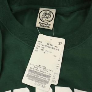 EVERYDAY I LIKE ×スキン SKIN 別注DEEP BREATH Tシャツ カットソー 半袖 クルーネック プリント緑 グリーン 999