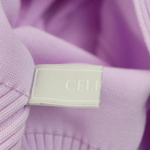 CELFORD ホールガーメントワンピース ニット ロング 七分袖 Vネック フレア 36 薄紫 ラベンダー