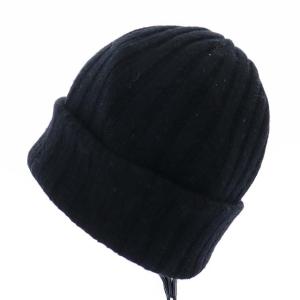 EVERYDAY I LIKE Cashmere ニットキャップ ビーニー 帽子 F カシミヤ 黒 ブラック