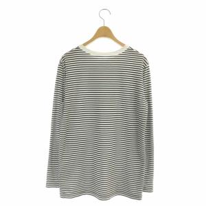 Deuxieme Classe 21AW COCO Stripe Tシャツ No5 カットソー クルーネック 長袖 プルオーバー ボーダー 黒 ブラック 白