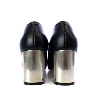 CELINE フィービーファイロ パンプス メタルヒール スクエアトゥ レザー 22.5cm ブラック