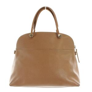 FURLA パイパー M ハンドバッグ レザー 茶 ブラウン