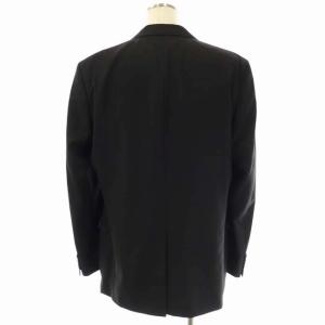 HUGO BOSS スーツ セットアップ 上下 ウール 3B テーラードジャケット 総裏地 パンツ スラックス 52 黒 ブラック